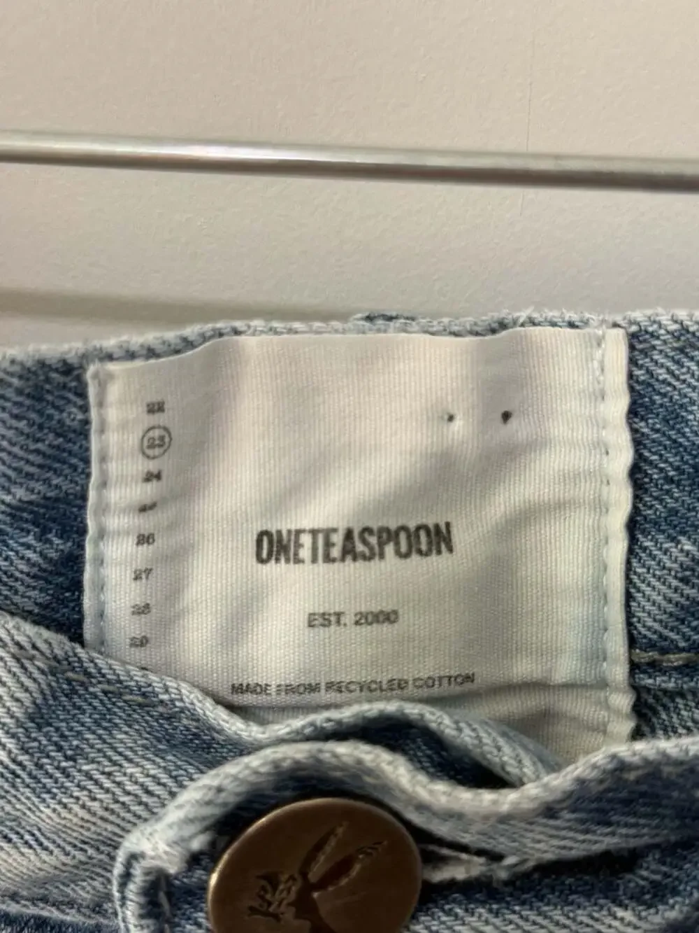 One Teaspoon Bandits Low Waist Denim Shorts in Salty Dog